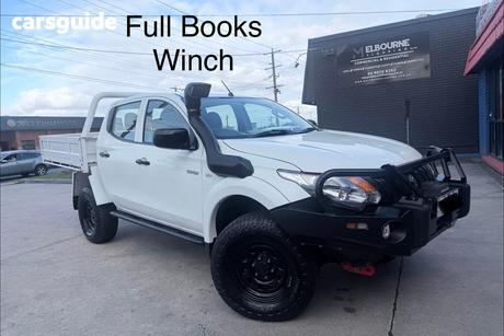 White 2018 Mitsubishi Triton Dual Cab Chassis Glx (4X4)