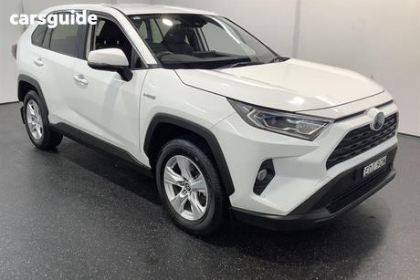 White 2019 Toyota RAV4 Wagon Gx Awd Hybrid (Nav)