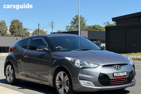Grey 2013 Hyundai Veloster Coupe