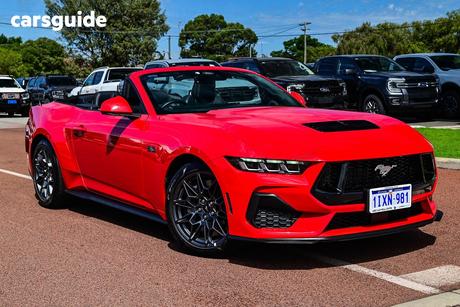 Red 2025 Ford Mustang Convertible Gt 5.0 V8