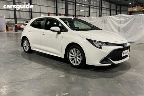 White 2024 Toyota Corolla Hatchback Ascent Sport Hybrid