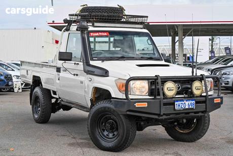 White 2012 Toyota Landcruiser Cab Chassis Workmate (4X4)