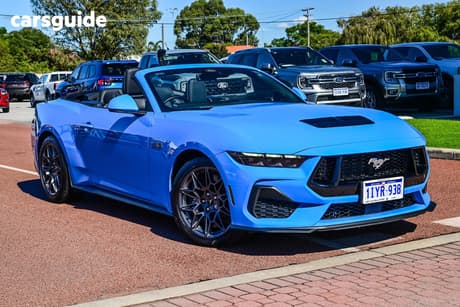 Blue 2025 Ford Mustang Convertible Gt 5.0 V8
