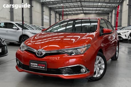 Orange 2017 Toyota Corolla Hatchback Ascent Sport