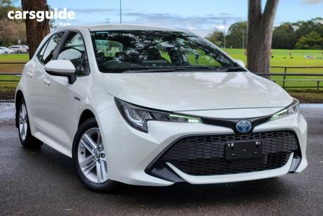 White 2019 Toyota Corolla Hatchback Ascent Sport (Hybrid)