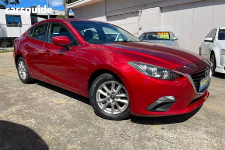 Red 2014 Mazda 3 Sedan Maxx