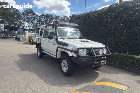 White 2022 Toyota Landcruiser Double Cab Chassis Gxl