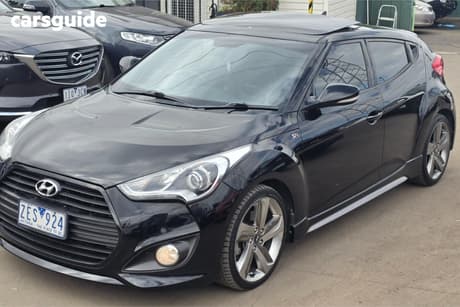 Black 2012 Hyundai Veloster Coupe Sr Turbo
