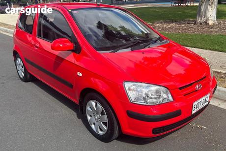 Red 2004 Hyundai Getz Hatchback Xl
