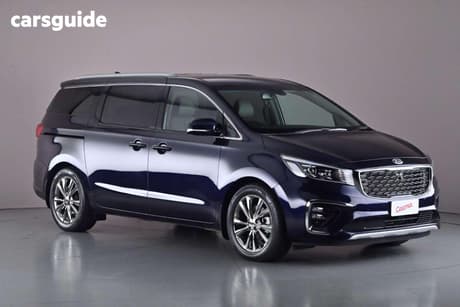 Blue 2020 Kia Carnival Wagon Platinum