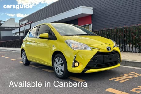 Yellow 2019 Toyota Yaris Hatchback Sx