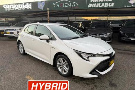 White 2019 Toyota Corolla Hatchback Ascent Sport (Hybrid)