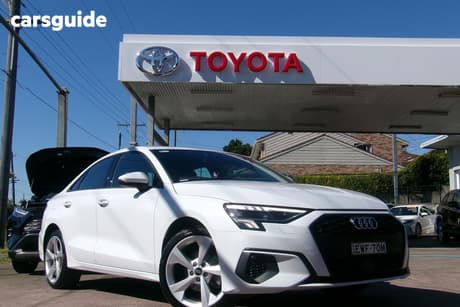 White 2022 Audi A3 Sedan 35 Tfsi Mhev