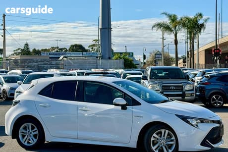 White 2022 Toyota Corolla Hatchback Ascent Sport Hybrid