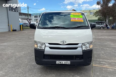 White 2016 Toyota HiAce Van Lwb
