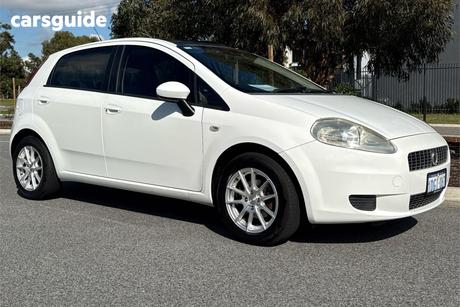 White 2009 Fiat Punto Hatchback Dynamic