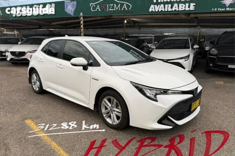 White 2021 Toyota Corolla Hatchback Ascent Sport Hybrid