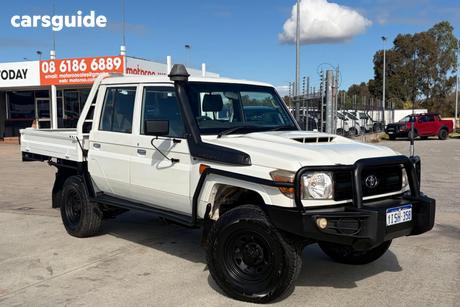 White 2016 Toyota Landcruiser Double Cab Chassis Workmate (4X4)