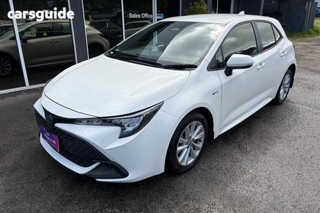 White 2024 Toyota Corolla Hatchback Ascent Sport Hybrid