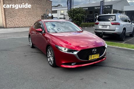 Red 2019 Mazda 3 Sedan G25 Astina