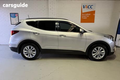 Silver 2017 Hyundai Santa FE Wagon Elite Crdi (4X4)