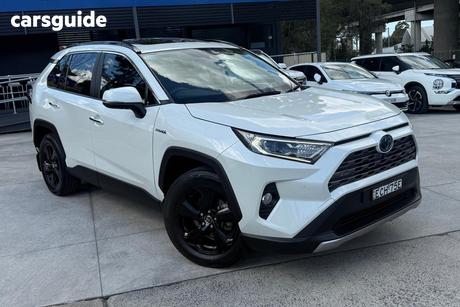 White 2019 Toyota RAV4 Wagon Cruiser Awd Hybrid