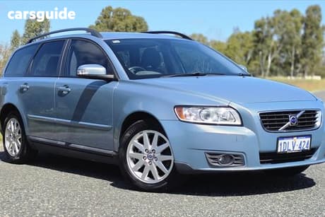 Blue 2010 Volvo V50 Wagon S