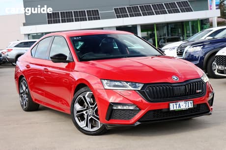 Red 2021 Skoda Octavia Sedan Rs