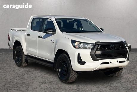 White 2022 Toyota Hilux Double Cab Pick Up Workmate Hi-Rider (4X2)