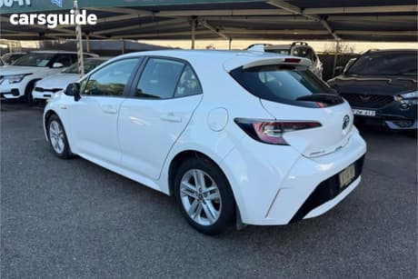 White 2019 Toyota Corolla Hatchback Ascent Sport (Hybrid)