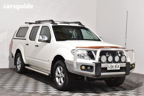 White 2011 Nissan Navara Dual Cab Utility St-X 550 (4X4)