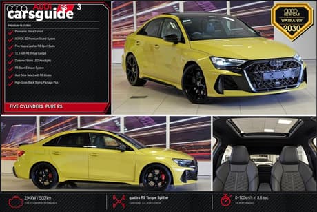 Yellow 2025 Audi RS 3 Sedan 2.5 Tfsi S Tronic