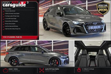 Grey 2025 Audi RS 3 Sportback 2.5 Tfsi S Tronic
