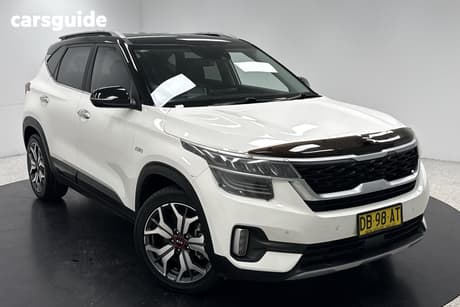 White 2021 Kia Seltos Wagon Gt Line (Awd)