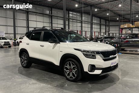 White 2021 Kia Seltos Wagon Gt Line (Awd)