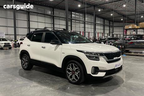 White 2021 Kia Seltos Wagon Gt Line (Awd)