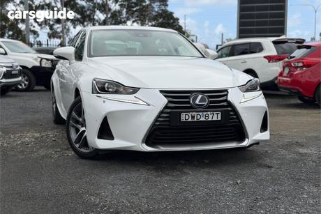 White 2018 Lexus IS300H Sedan Luxury Hybrid