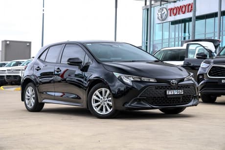 Black 2026 Toyota Corolla Hatchback Ascent Sport Hybrid