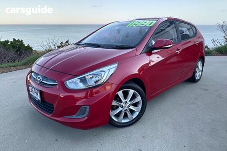 Red 2017 Hyundai Accent Hatchback Active