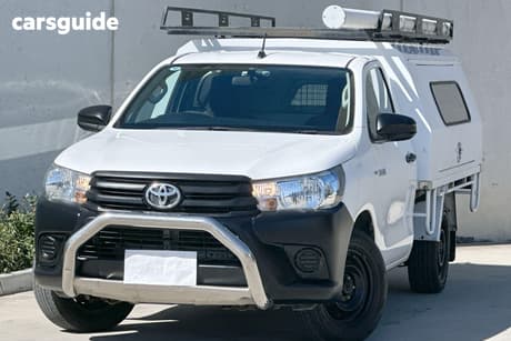 White 2015 Toyota Hilux Cab Chassis Workmate