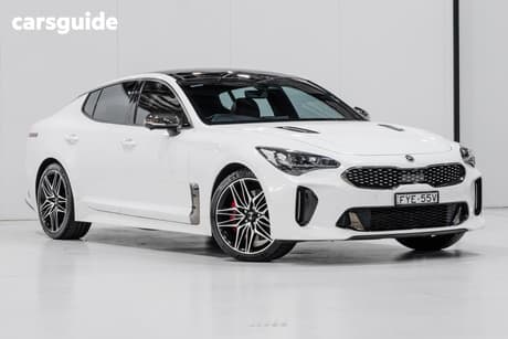 White 2021 Kia Stinger Sedan Gt (Black Leather)