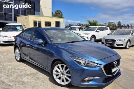 Blue 2017 Mazda 3 Sedan Sp25 Gt