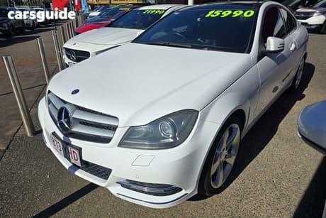 White 2013 Mercedes-Benz C250 Coupe Cdi Sport Be