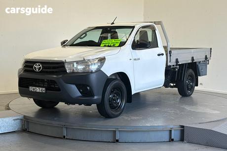 White 2018 Toyota Hilux Cab Chassis Workmate