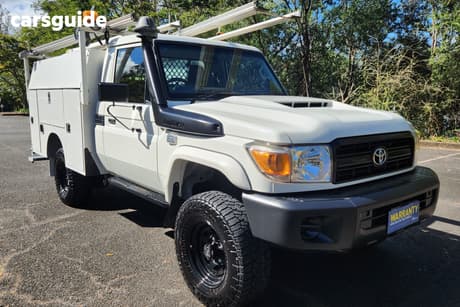 White 2017 Toyota Landcruiser Cab Chassis Workmate (4X4)