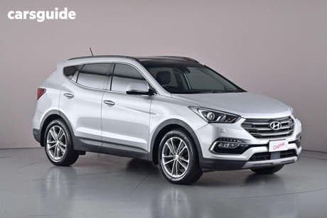Silver 2017 Hyundai Santa FE Wagon Highlander Crdi (4X4)