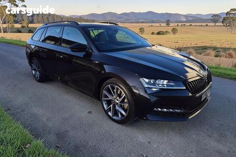 Black 2021 Skoda Superb Wagon 206 Tsi Sportline