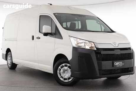 White 2025 Toyota HiAce Van Slwb Barn Door