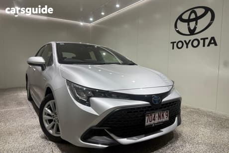 Silver 2025 Toyota Corolla Hatchback Ascent Sport Hybrid