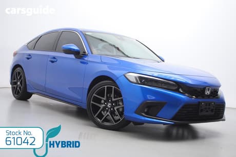 Blue 2023 Honda Civic Hatchback E:Hev Lx